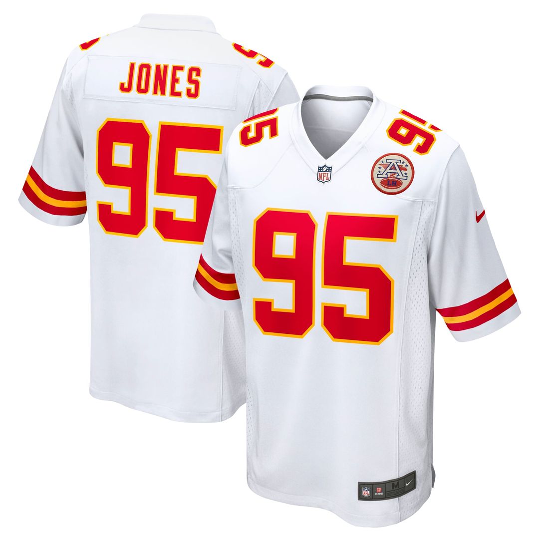 Kansas City Chiefs Chris Jones Nike White Game Jersey product image 1, provided for visual reference and product detail