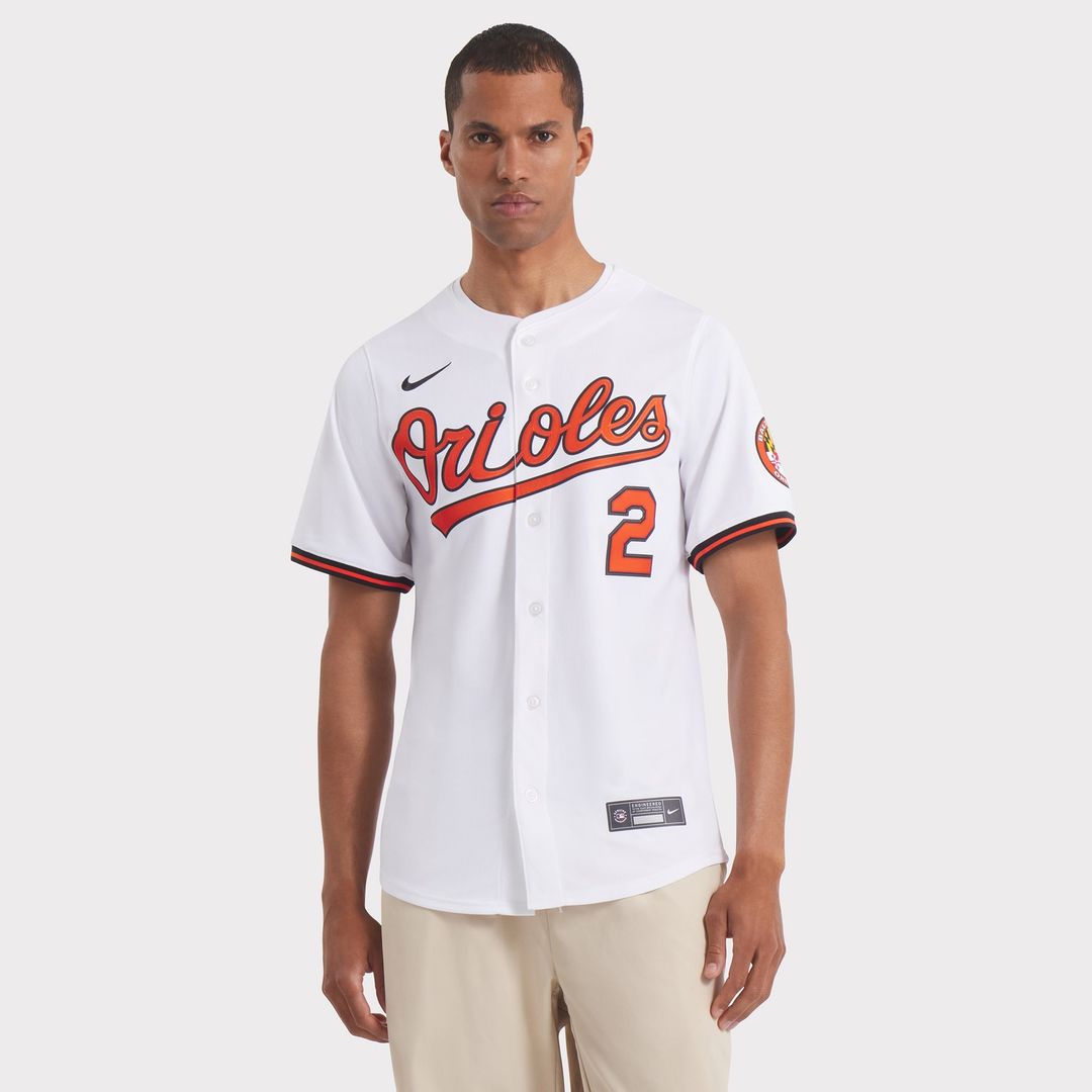 Baltimore Orioles Gunnar Henderson Nike White Home Limited Player Jersey product image 4, provided for visual reference and