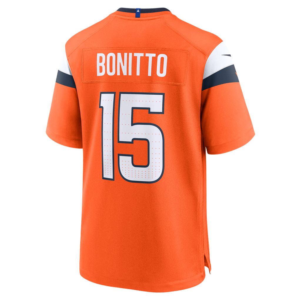 Denver Broncos Nik Bonitto Nike Orange Team Game Jersey product image 3, provided for visual reference and product detail