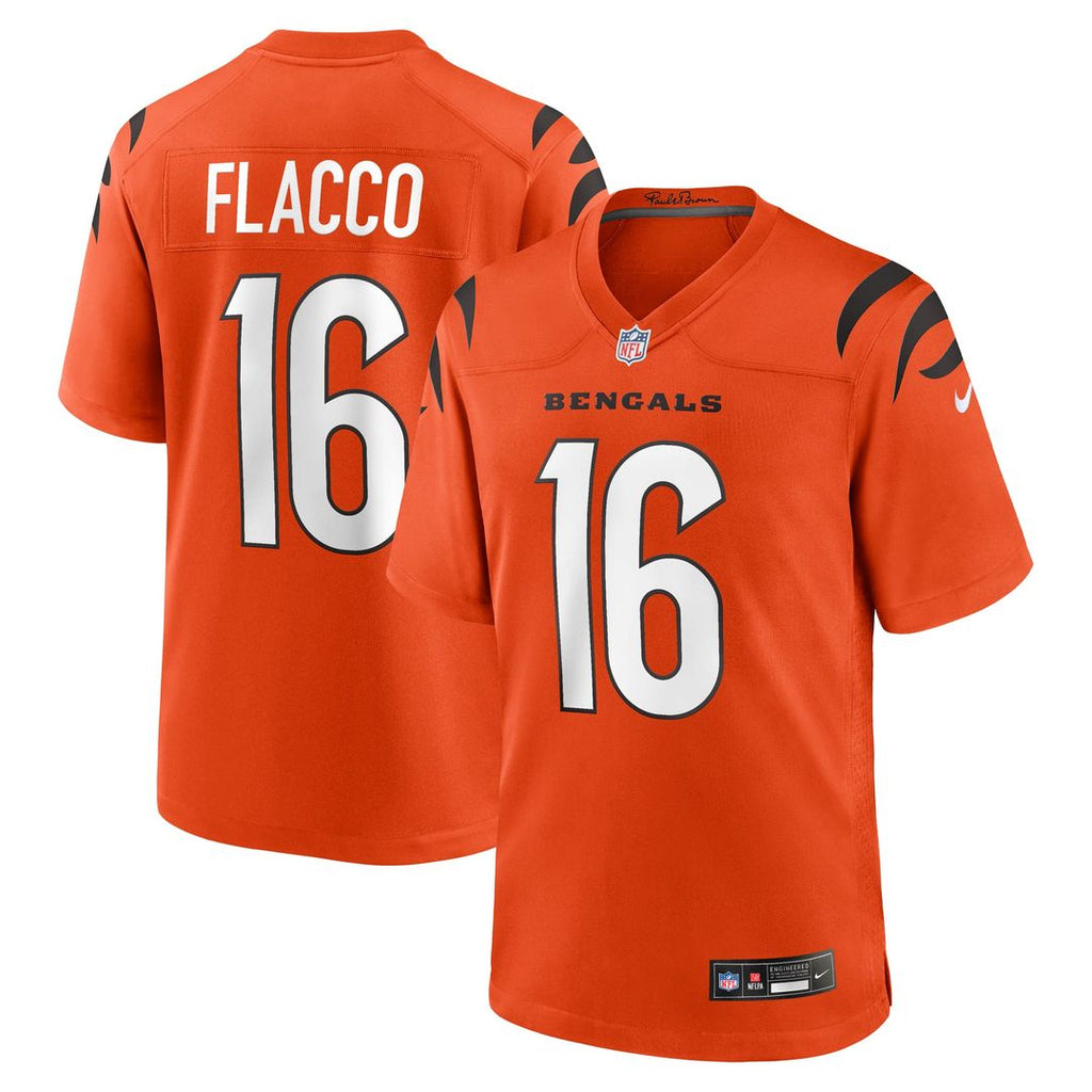 Cincinnati Bengals Joe Flacco Nike White Game Jersey product image 7, provided for visual reference and product detail review