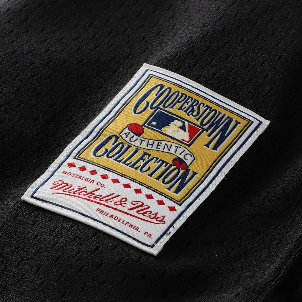Cincinnati Reds Barry Larkin Mitchell & Ness Black Cooperstown Collection Mesh Batting Practice Button-Up Jersey product