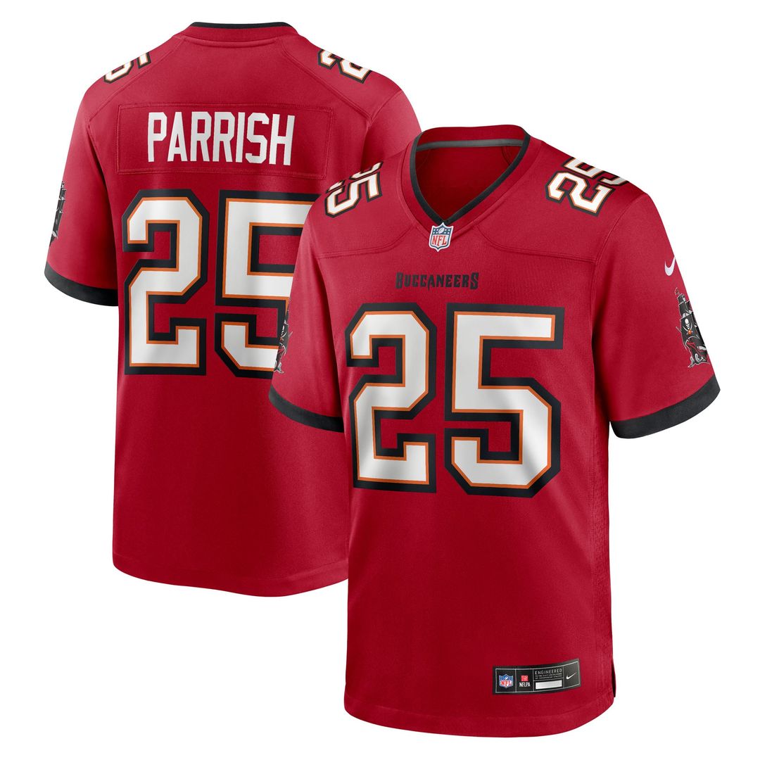 Tampa Bay Buccaneers Jacob Parrish Nike Red Team Game Jersey product image 1, provided for visual reference and product