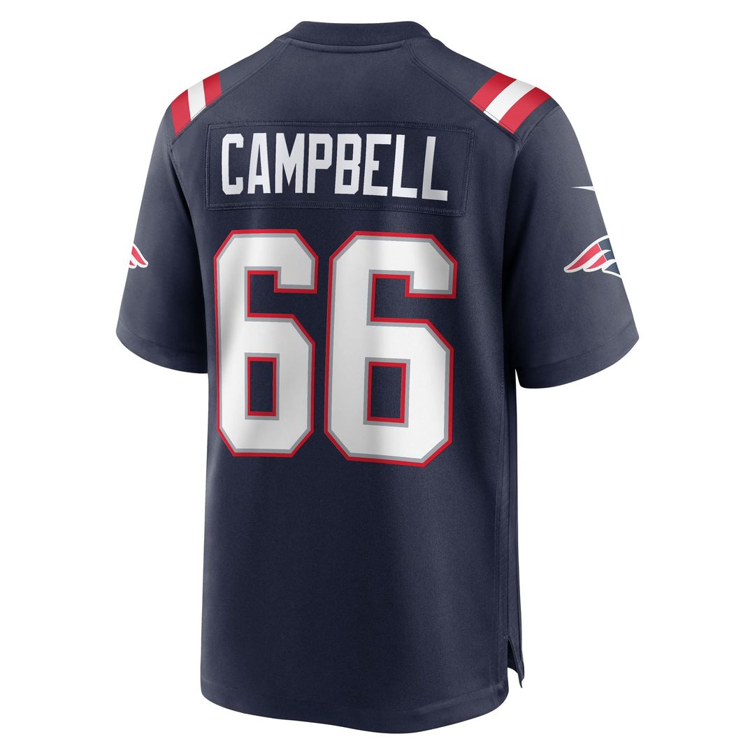 New England Patriots Will Campbell Nike Navy Team Game Jersey product image 3, provided for visual reference and product