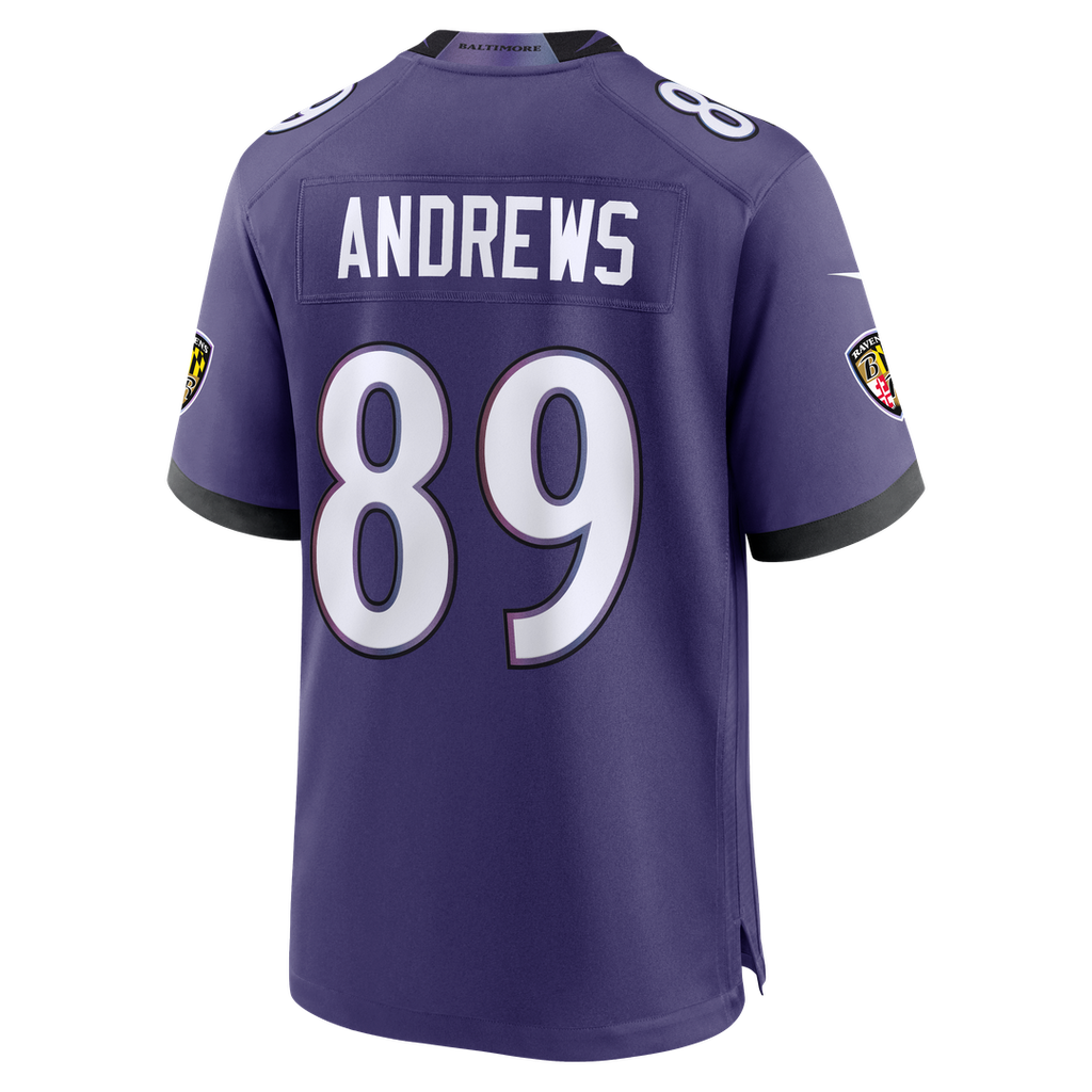 Baltimore Ravens Mark Andrews Nike Purple Team Game Jersey product image 3, provided for visual reference and product detail