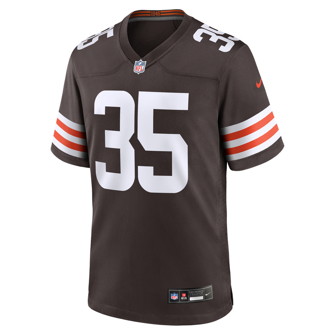 Cleveland Browns Raheim Sanders Nike Brown Team Game Jersey product image 2, provided for visual reference and product