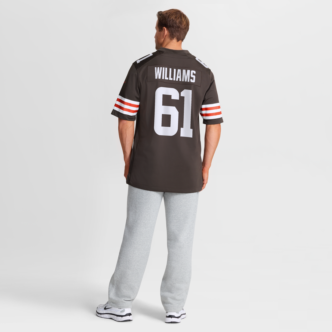 Cleveland Browns Chris Williams Nike Brown Team Game Jersey product image 3, provided for visual reference and product