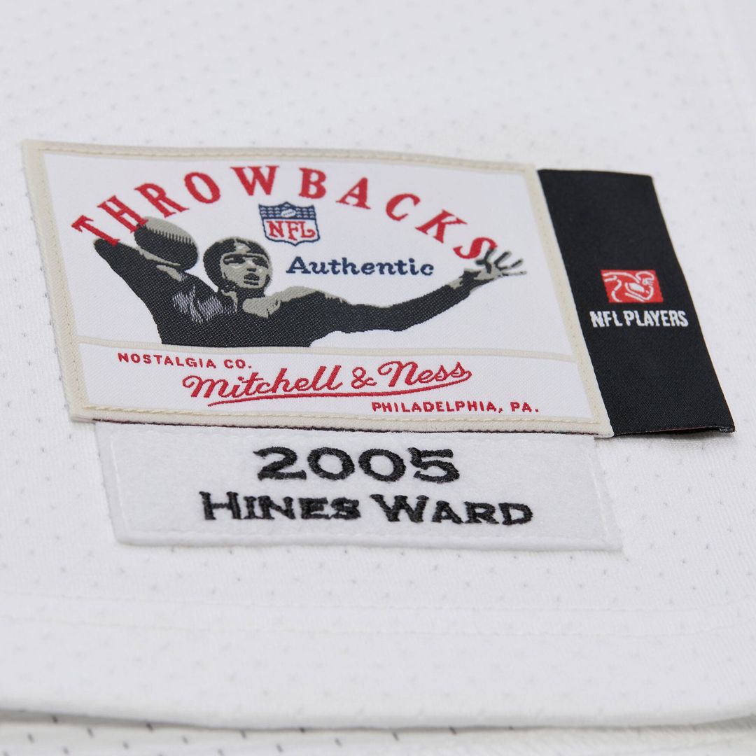 Pittsburgh Steelers Hines Ward Mitchell & Ness White 2005 Authentic Throwback Retired Player Jersey product image 5,