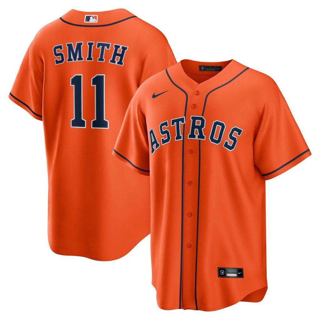 Houston Astros Cam Smith Nike Orange Alternate Replica Jersey product image 1, provided for visual reference and product