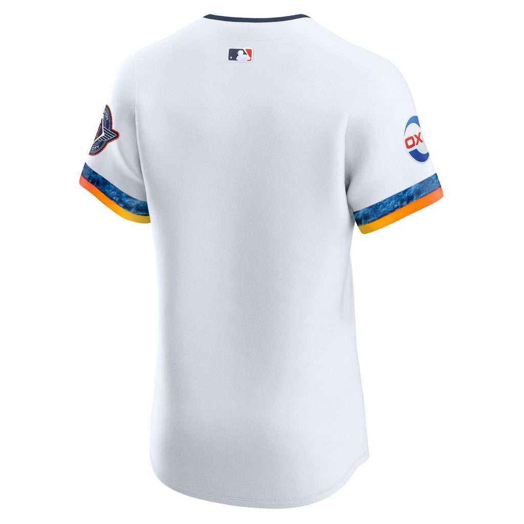 Houston Astros Nike White 2025 City Connect Elite Jersey product image 3, provided for visual reference and product detail