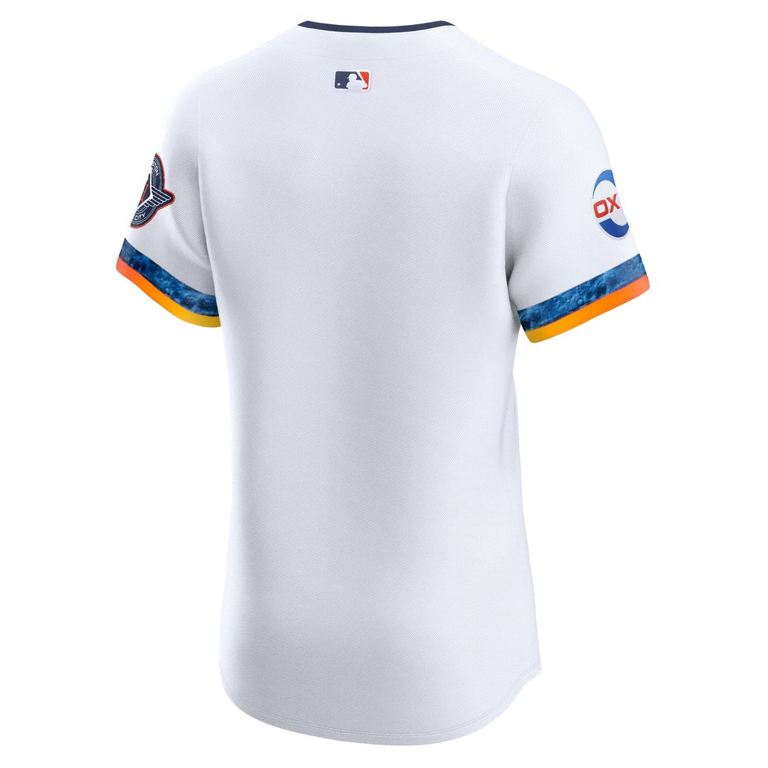 Houston Astros Nike White 2025 City Connect Elite Jersey product image 3, provided for visual reference and product detail