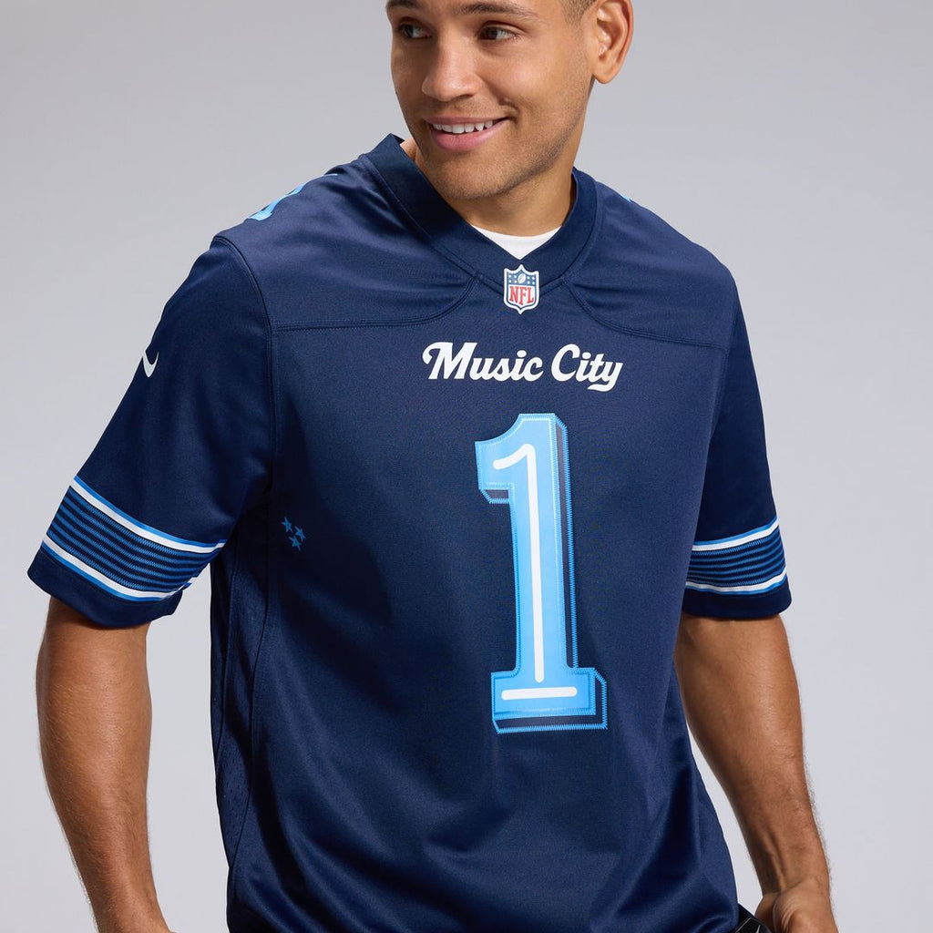 Tennessee Titans Cameron Ward Nike Navy 2026 Rivalries Collection Game Jersey product image 9, provided for visual reference