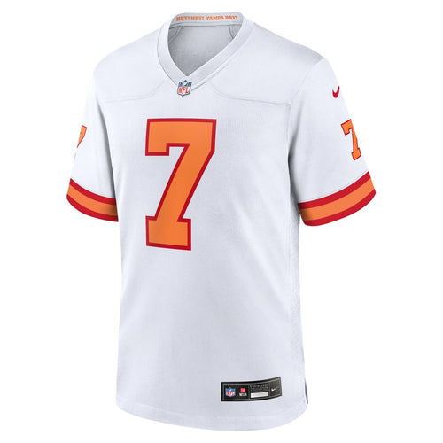 '76 Tampa Bay Buccaneers Bucky Irving Nike White Game Jersey product image 2, provided for visual reference and product