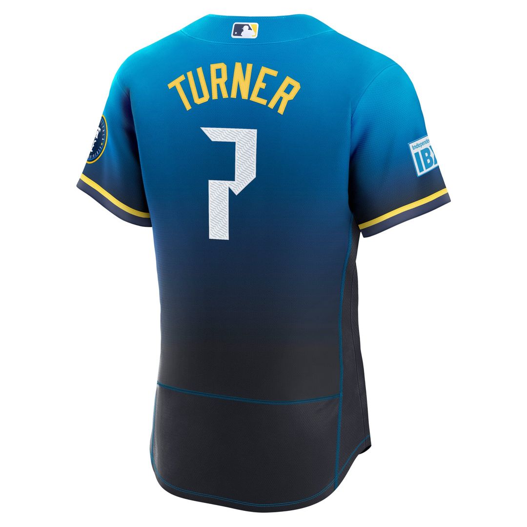 Philadelphia Phillies Trea Turner Nike Navy City Connect Authentic Sponsor Patch Jersey product image 3, provided for visual