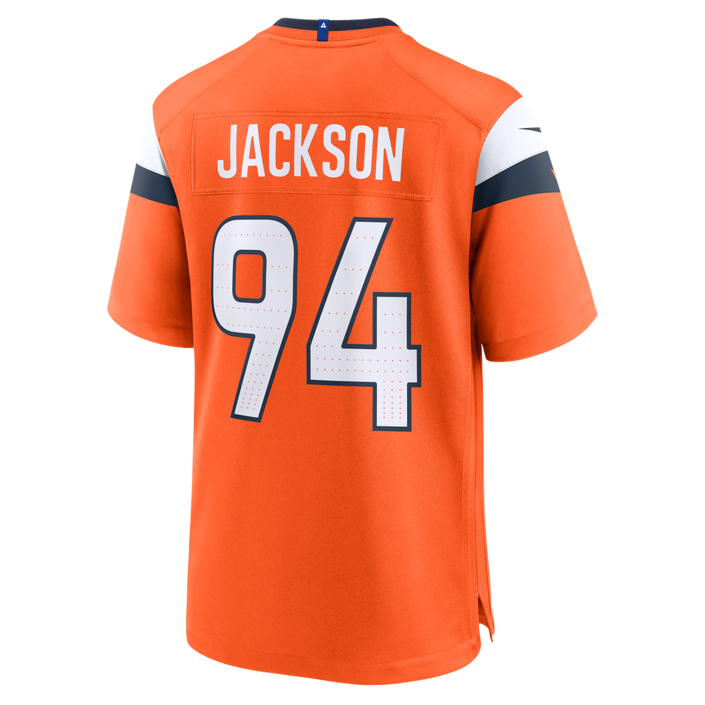 Denver Broncos Jordan Jackson Nike Orange Team Game Jersey product image 3, provided for visual reference and product detail