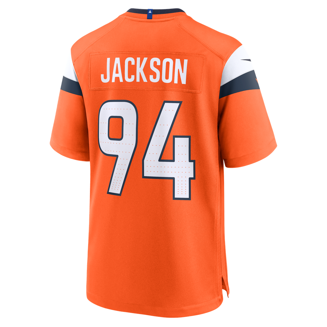 Denver Broncos Jordan Jackson Nike Orange Team Game Jersey product image 3, provided for visual reference and product detail