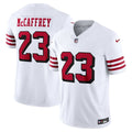 San Francisco 49ers Christian McCaffrey Nike White Vapor F.U.S.E. Limited 2nd Alternate Jersey product image 1, provided for