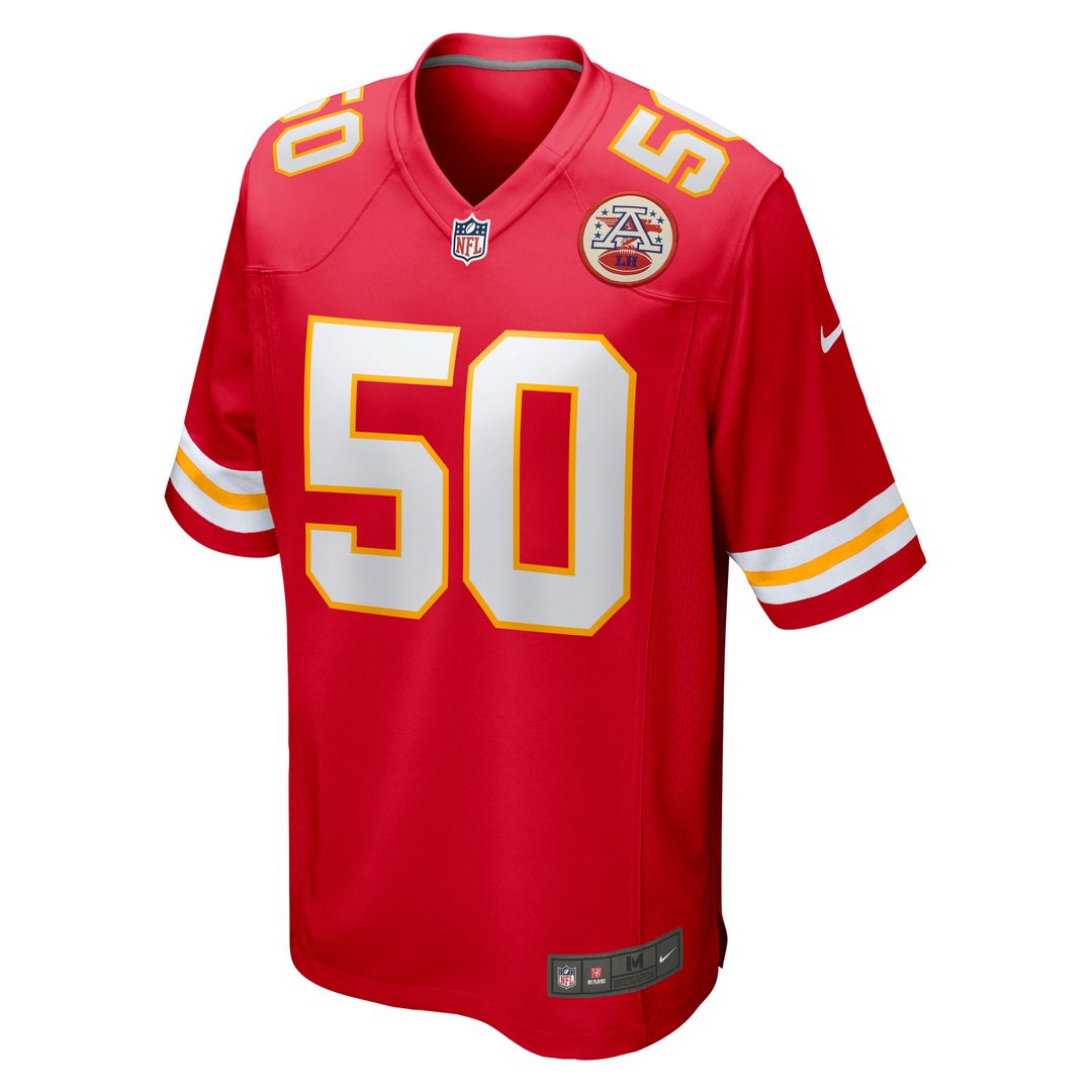 Kansas City Chiefs Willie Gay Nike Red Game Jersey product image 2, provided for visual reference and product detail review