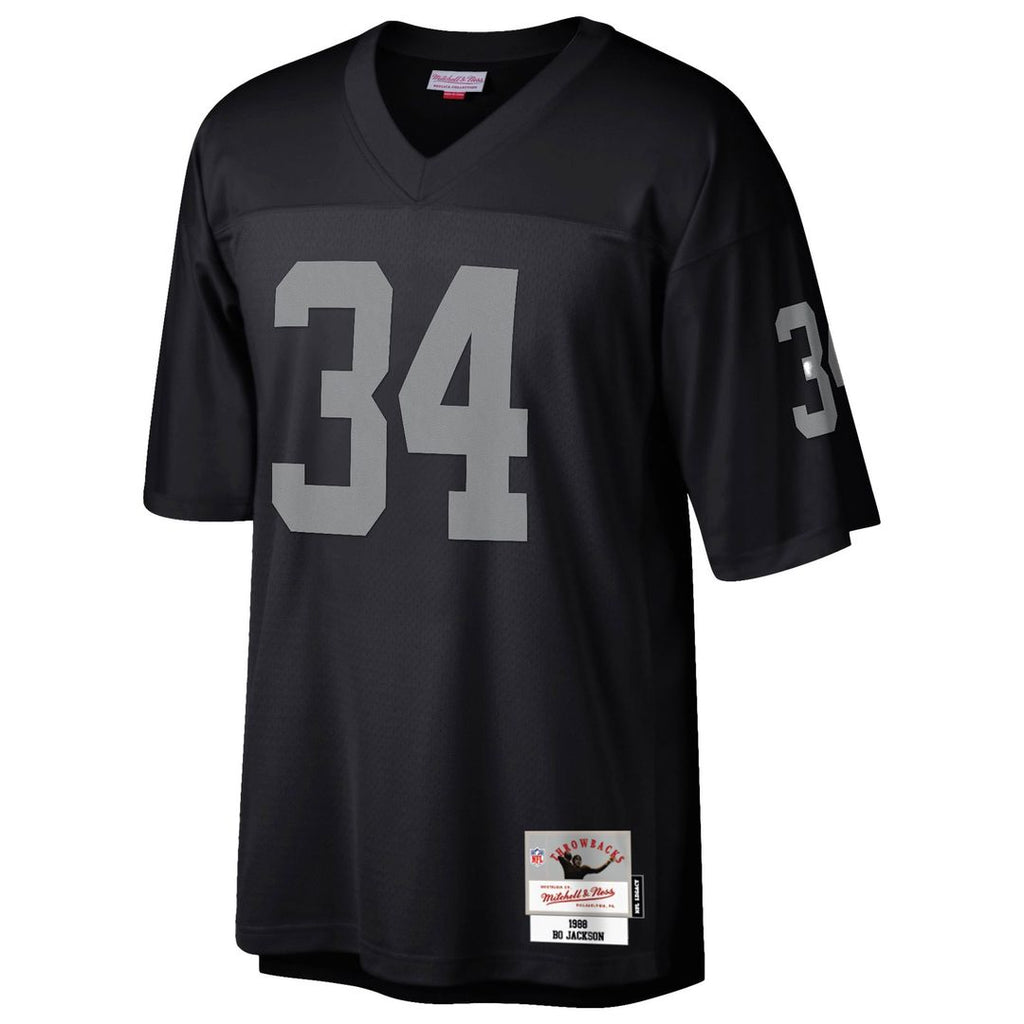 Las Vegas Raiders Bo Jackson Mitchell & Ness Black Legacy Replica Jersey product image 2, provided for visual reference and