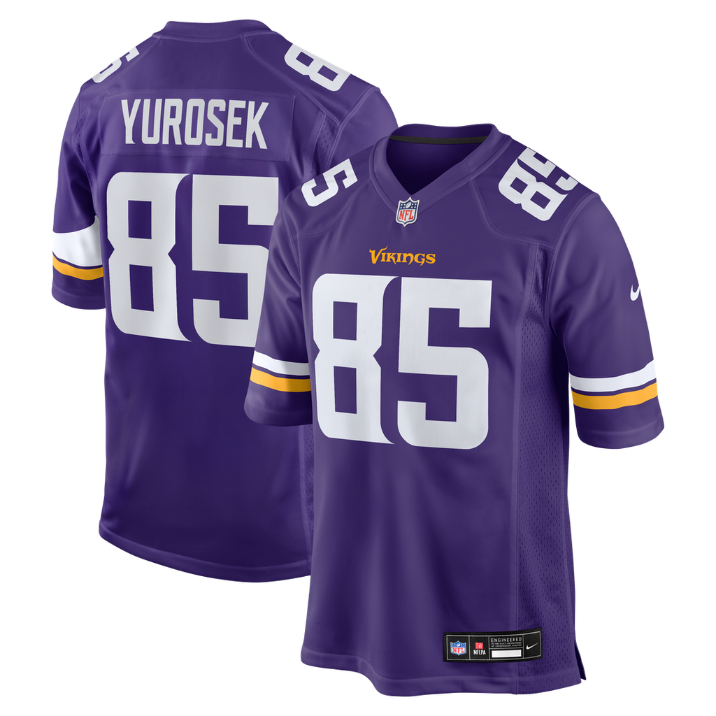 Minnesota Vikings Ben Yurosek Nike Purple Team Game Jersey product image 1, provided for visual reference and product detail
