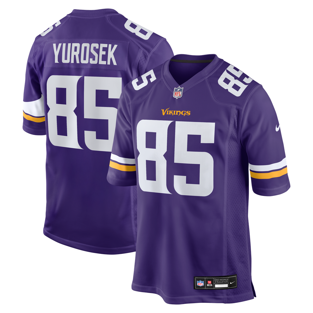 Minnesota Vikings Ben Yurosek Nike Purple Team Game Jersey product image 1, provided for visual reference and product detail
