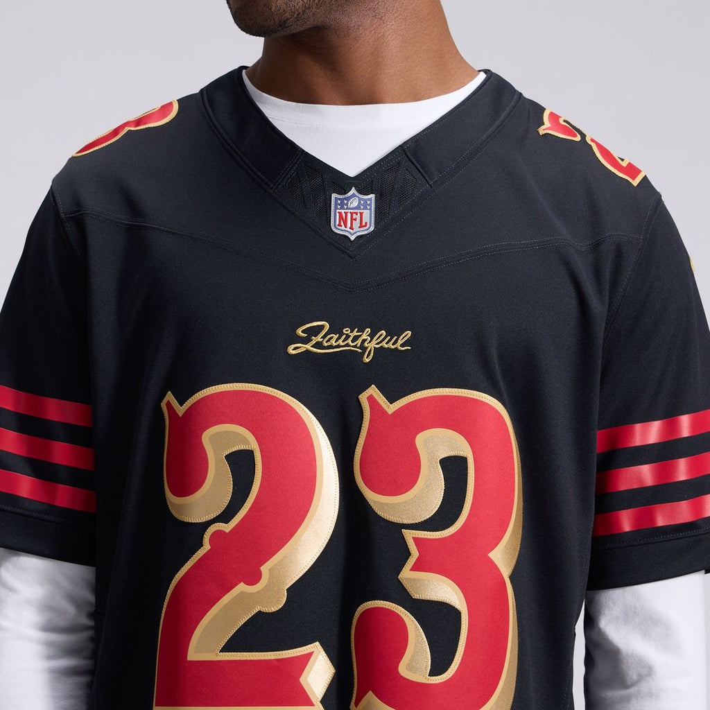 San Francisco 49ers Christian McCaffrey Nike Black Rivalries Collection Stitched Limited Jersey product image 8, provided