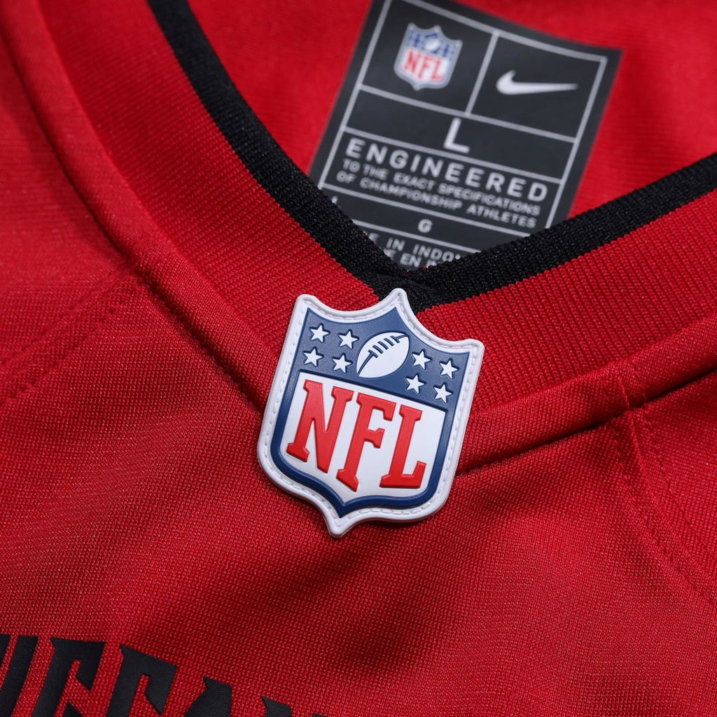 Tampa Bay Buccaneers Bucky Irving Nike Red Game Jersey product image 4, provided for visual reference and product detail
