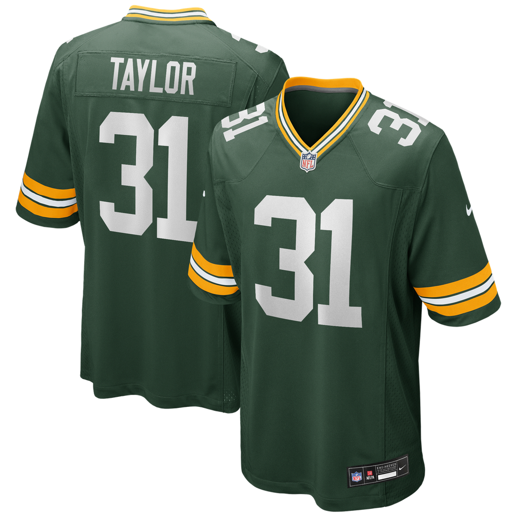 Green Bay Packers Jim Taylor Nike Green Game Retired Player Jersey product image 1, provided for visual reference and