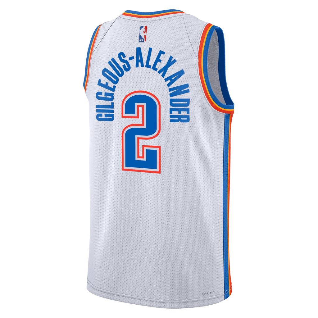 Oklahoma City Thunder Nike Association Edition Swingman Jersey - White - Shai Gilgeous-Alexander - Unisex product image 3,