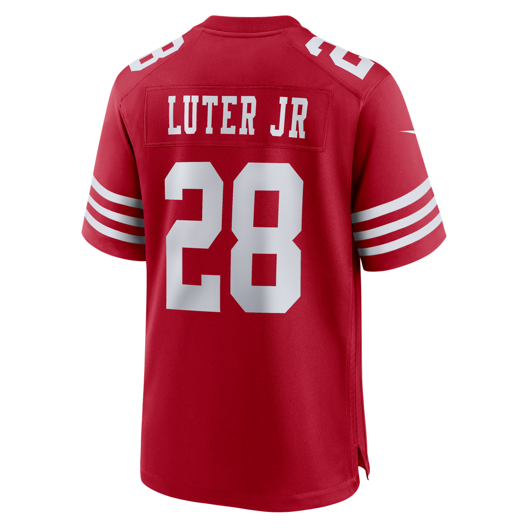 San Francisco 49ers Darrell Luter Jr. Nike Scarlet Game Jersey product image 3, provided for visual reference and product