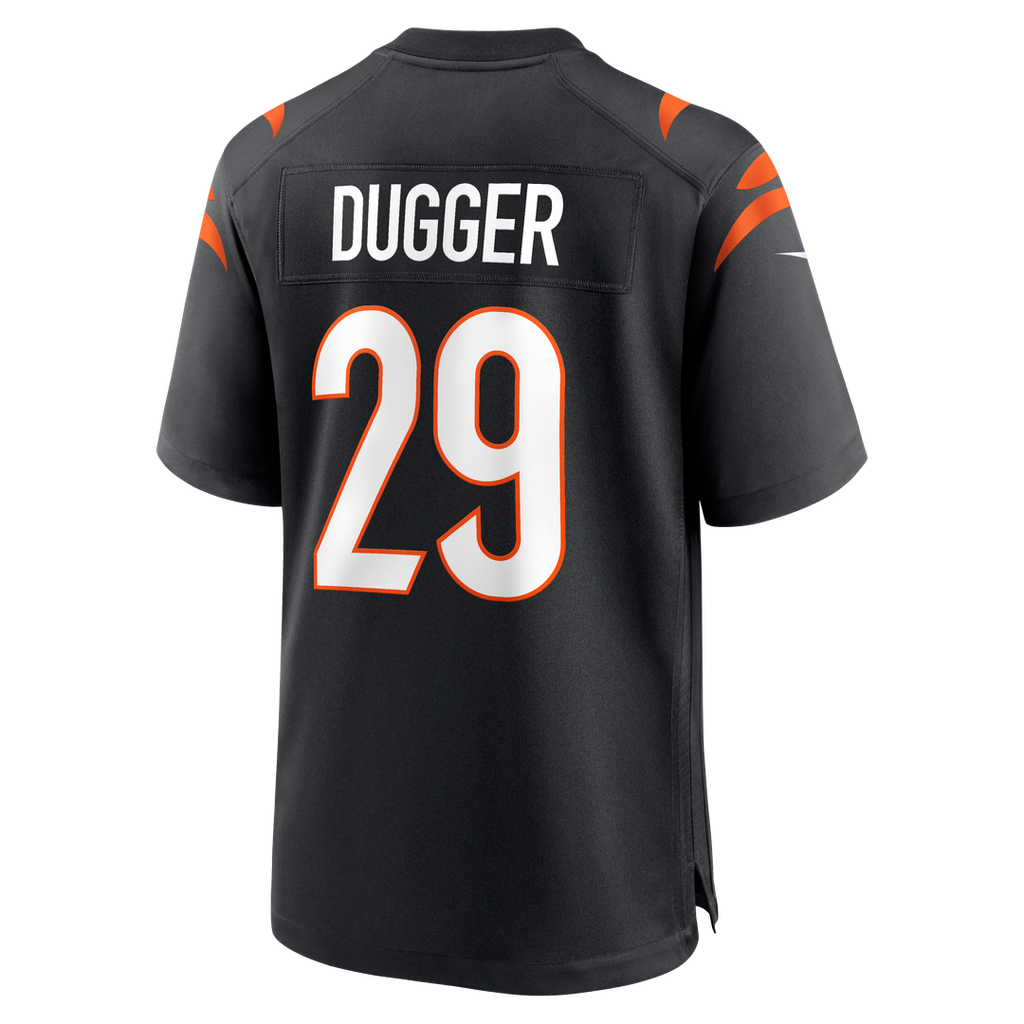 Cincinnati Bengals Kyle Dugger Nike Black Team Game Jersey product image 3, provided for visual reference and product detail