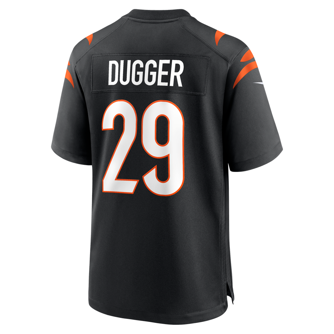 Cincinnati Bengals Kyle Dugger Nike Black Team Game Jersey product image 3, provided for visual reference and product detail