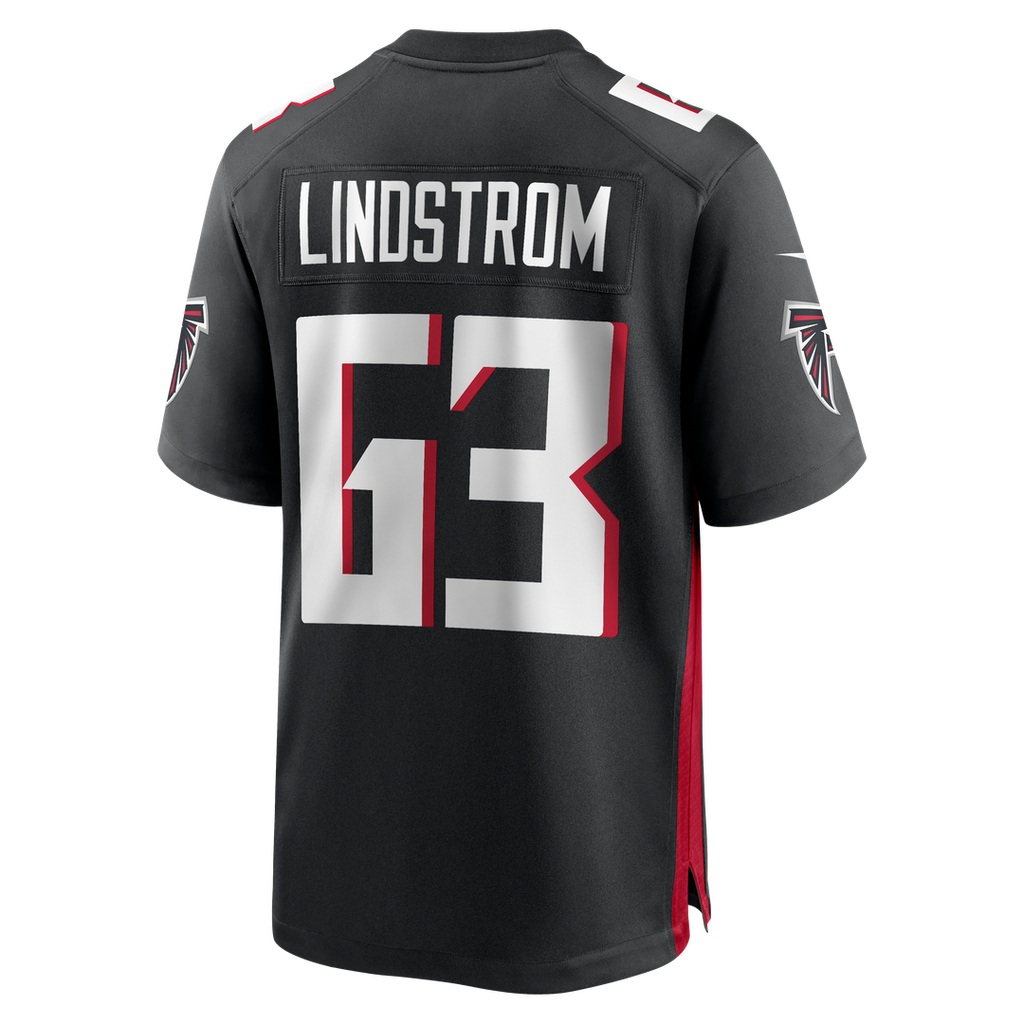 Atlanta Falcons Chris Lindstrom Nike Black Game Jersey product image 3, provided for visual reference and product detail