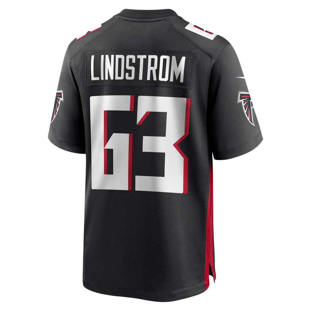 Atlanta Falcons Chris Lindstrom Nike Black Game Jersey product image 3, provided for visual reference and product detail