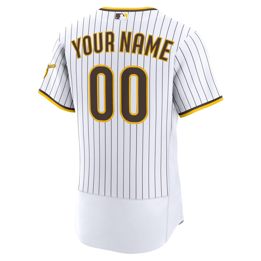 San Diego Padres Nike White Home Authentic Custom Jersey product image 3, provided for visual reference and product detail