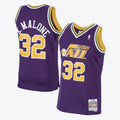 Utah Jazz Karl Malone 1991 Hardwood Classics Road Swingman Jersey by Mitchell & Ness - Purple product image 1, provided for