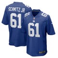 New York Giants John Michael Schmitz Jr. Nike Royal Team Game Jersey product image 1, provided for visual reference and