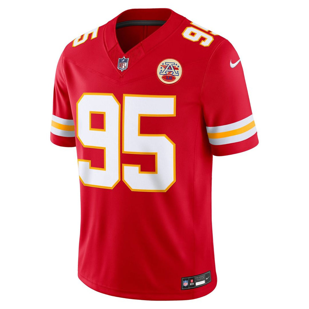 Kansas City Chiefs Chris Jones Nike Red Team Vapor F.U.S.E. Stitched Limited Jersey product image 2, provided for visual