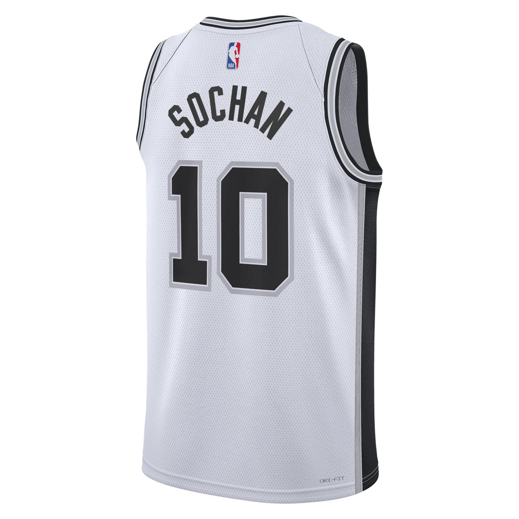 San Antonio Spurs Nike Association Edition Swingman Jersey - White - Jeremy Sochan - Unisex product image 3, provided for