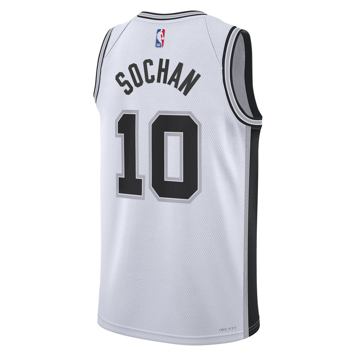 San Antonio Spurs Nike Association Edition Swingman Jersey - White - Jeremy Sochan - Unisex product image 3, provided for