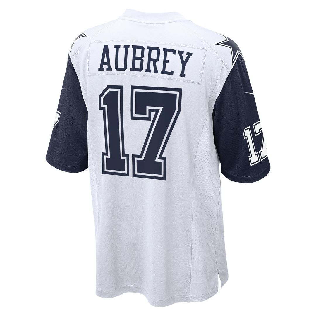 Dallas Cowboys Brandon Aubrey Nike White Alternate Game Team Jersey product image 3, provided for visual reference and
