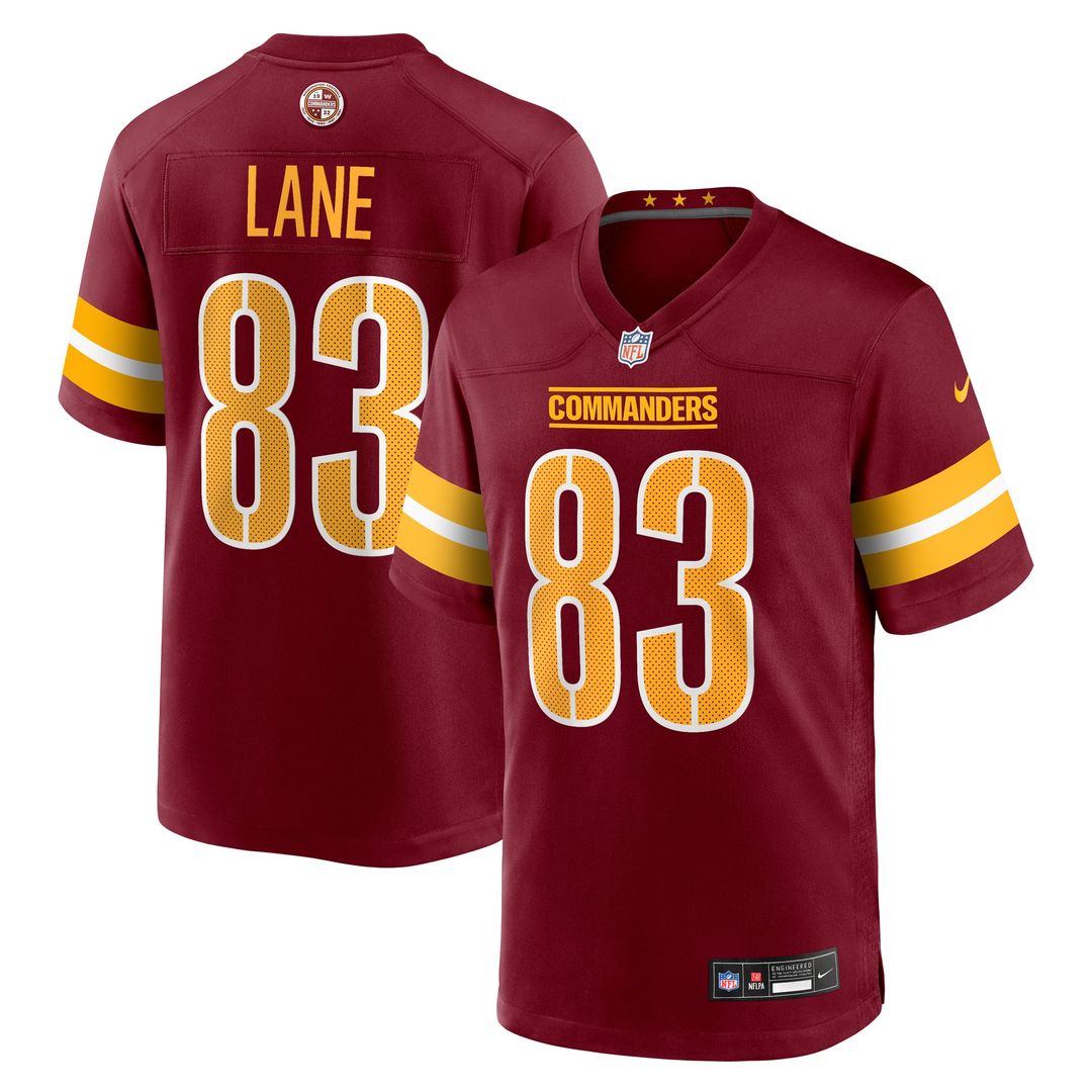 Washington Commanders Jaylin Lane Nike Burgundy Team Game Jersey product image 1, provided for visual reference and product