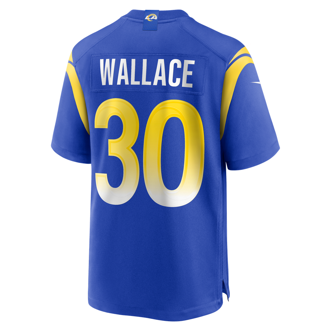 Los Angeles Rams Josh Wallace Nike Royal Game Jersey product image 3, provided for visual reference and product detail review