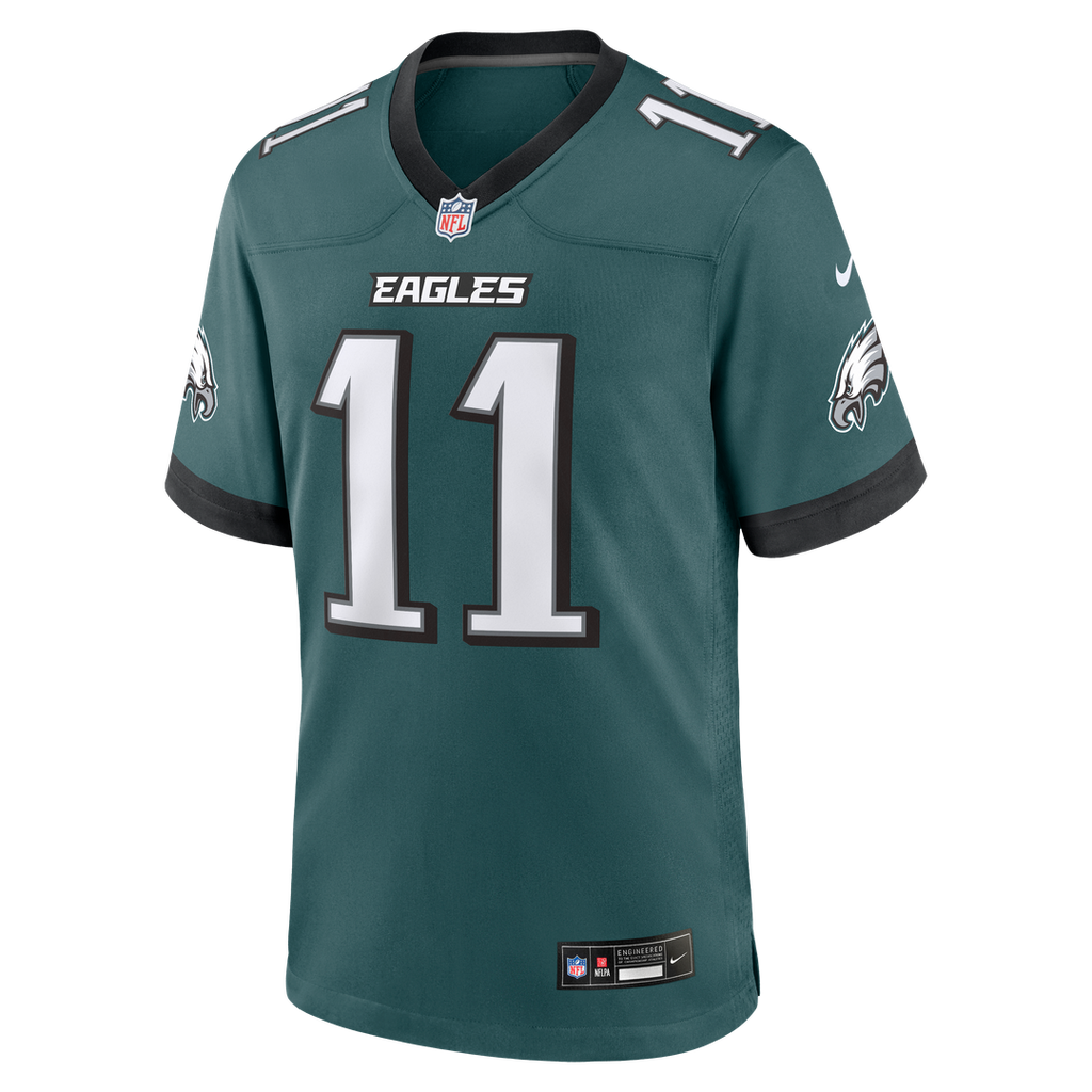 Philadelphia Eagles Jihaad Campbell Nike Midnight Green Team Game Jersey product image 2, provided for visual reference and