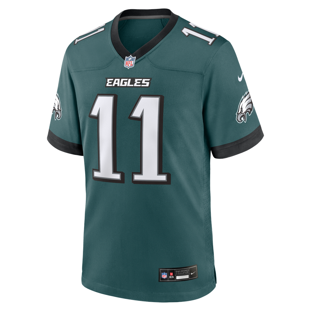 Philadelphia Eagles Jihaad Campbell Nike Midnight Green Team Game Jersey product image 2, provided for visual reference and
