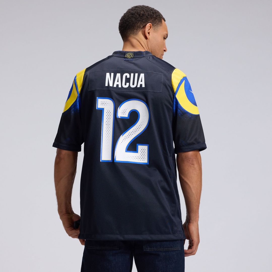 Los Angeles Rams Puka Nacua Nike Dark Blue Rivalries Collection Game Jersey product image 3, provided for visual reference
