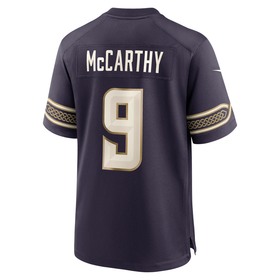Minnesota Vikings J.J McCarthy Nike Purple 2026 Rivalries Collection Game Jersey product image 7, provided for visual
