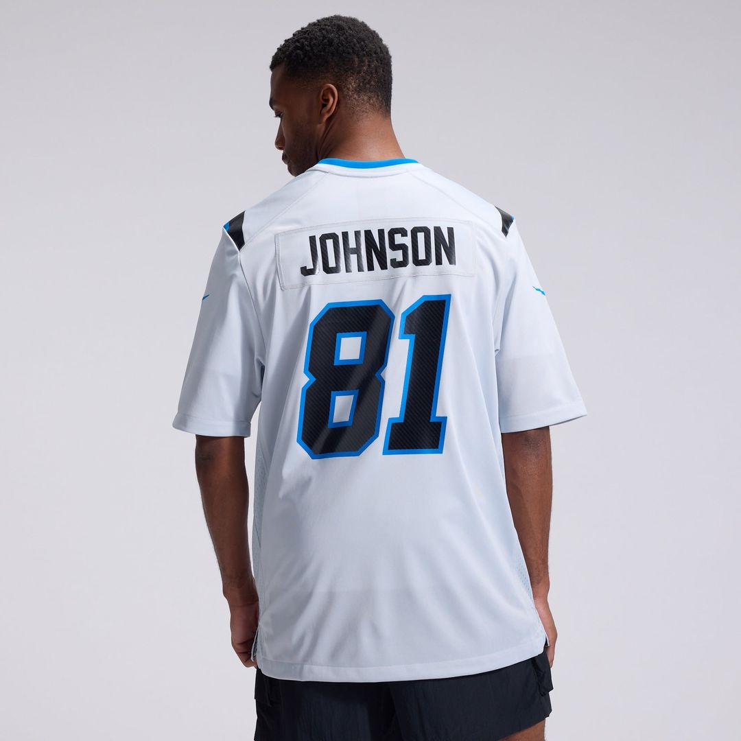 Detroit Lions Calvin Johnson Nike Silver 2026 Rivalries Collection Game Jersey product image 3, provided for visual