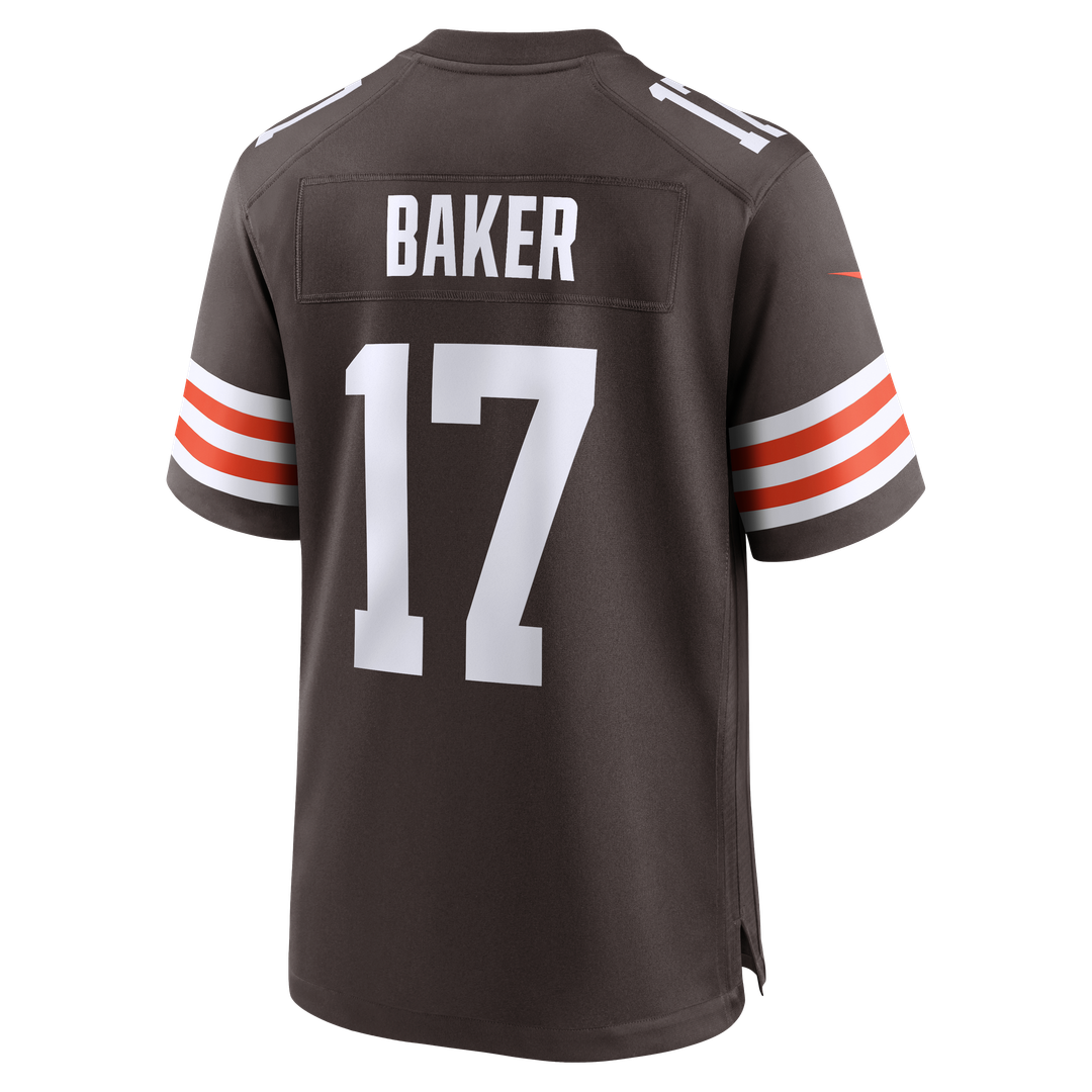 Cleveland Browns Jerome Baker Nike Brown Team Game Jersey product image 3, provided for visual reference and product detail