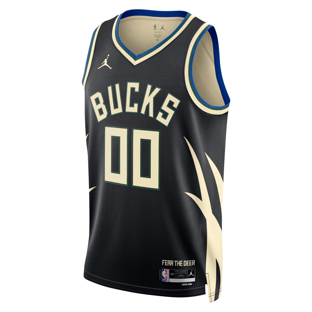 Milwaukee Bucks Jordan Statement Swingman Jersey - Custom - Unisex product image 2, provided for visual reference and