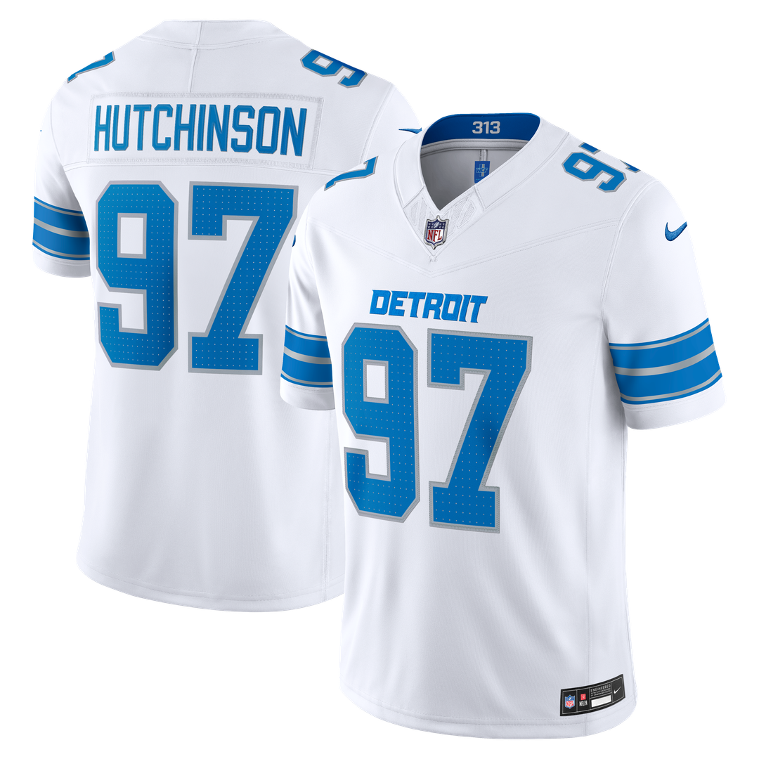 Detroit Lions Aidan Hutchinson Nike White Vapor F.U.S.E. Stitched Limited Jersey product image 4, provided for visual